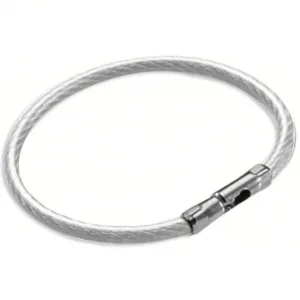 LUCKY LINE PRODUCTS 3HJV2 Key Ring: Nylon-Coated Socket Lock, 1 5/8 in Ring Size, 5 PK