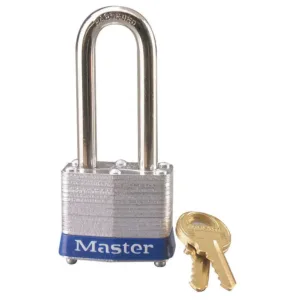 Masterlock 3LH Padlock Laminated Steel, 2in (51mm) Shackle, Blue
