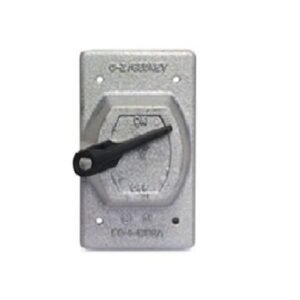 O-Z/Gedney FS1-WSCA Single Gang Switch Cover, Aluminum