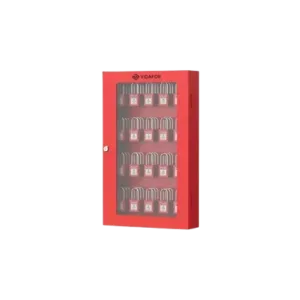 Vidafor VPC-50 Powder-Coated Steel Padlock Cabinet with Transparent PC Door, 60 Padlocks