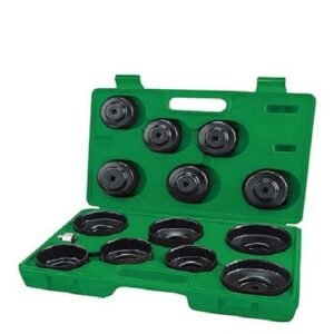 14-Piece Automotive Wrench Set Black/Green